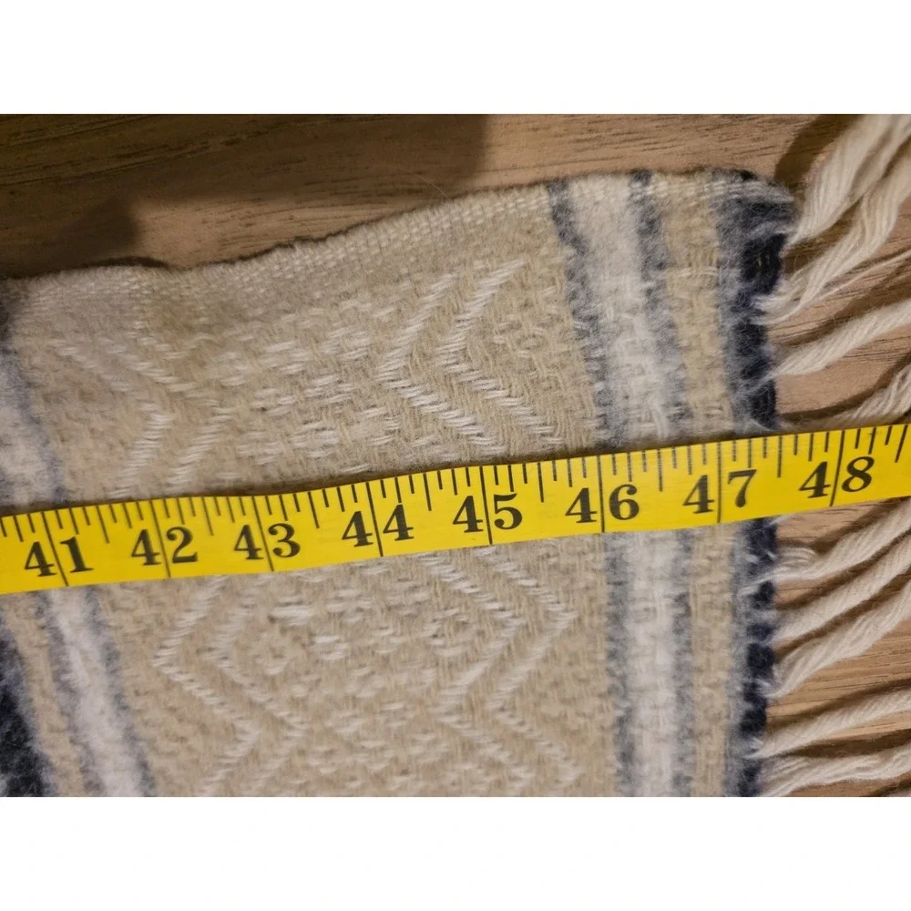 FARIBO THROW LAP BLANKET 100% WOOL BOHO 44